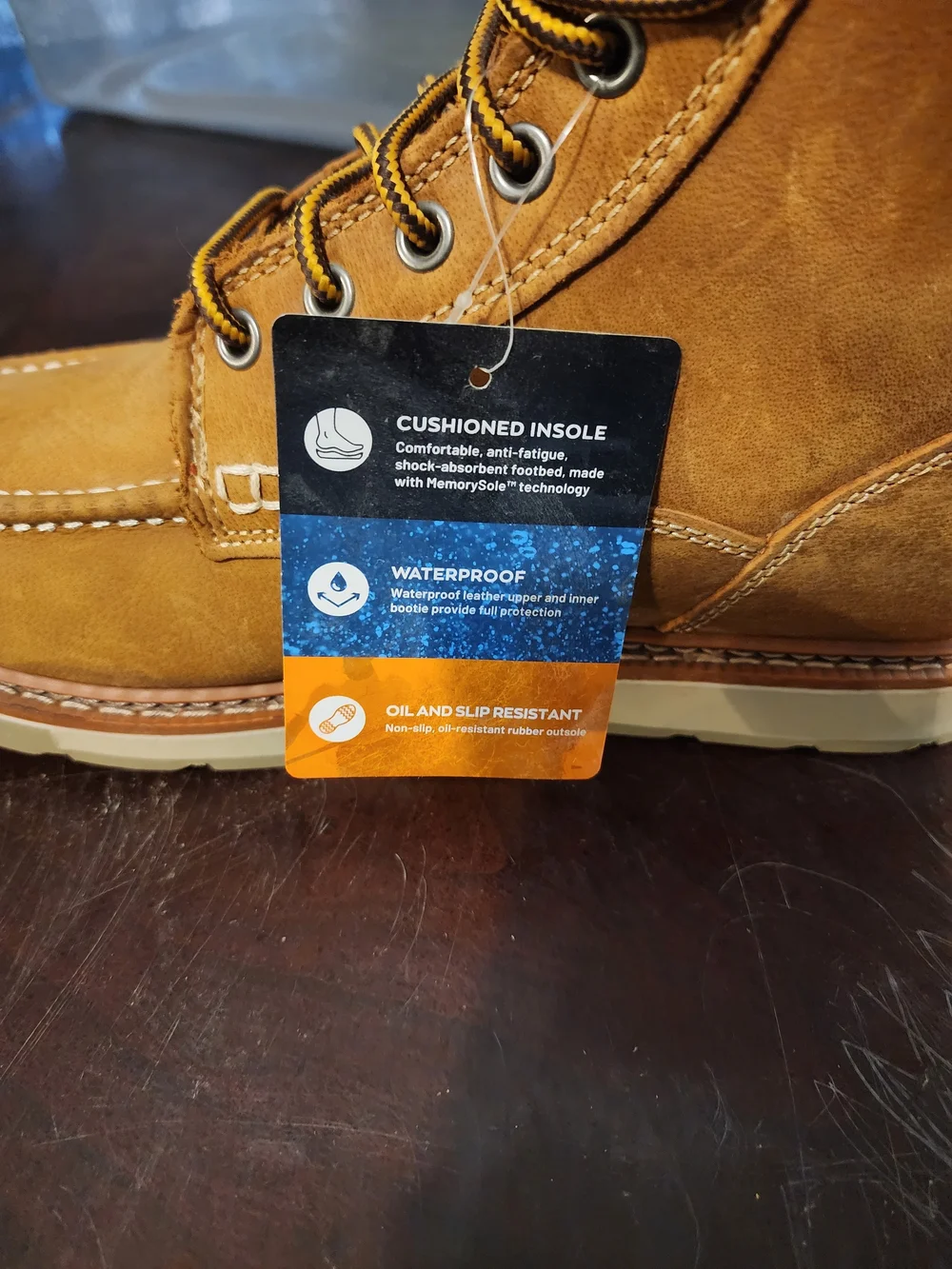 Men's Tan Leather Work Boots - Durable Outdoor Style